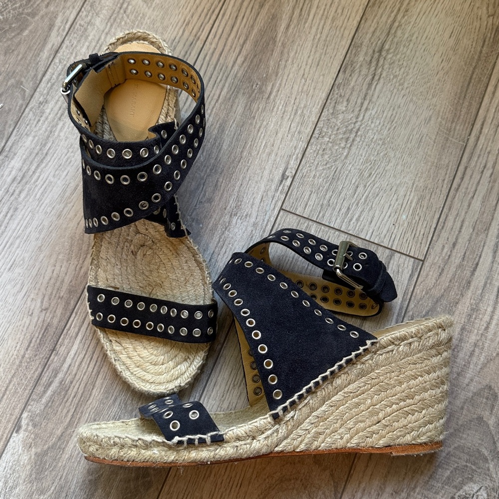 Isabel Marant Suede Iriane Wedge Espadrilles 39 9 - Picture 6 of 12
